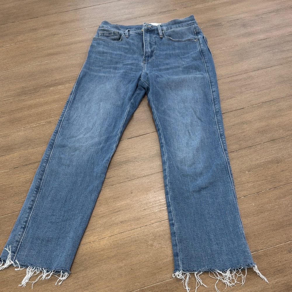 Frame Denim Straight Leg Jeans in Light Blue